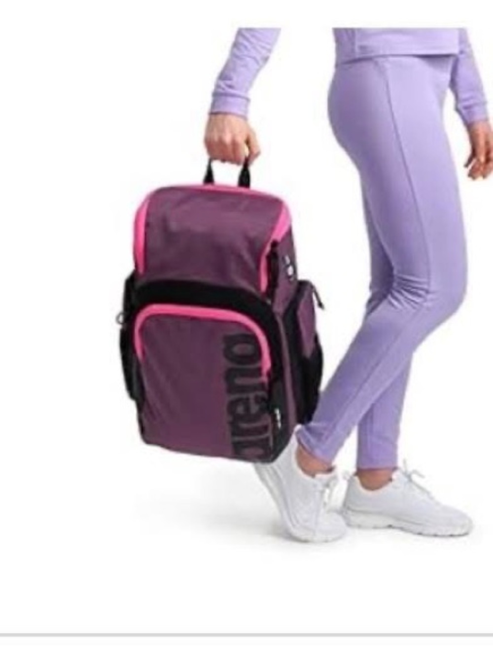 Barena Purple and Pink Trim Swim waterproof backpack